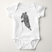 Hockey Player Word Art Romper (Voorkant)