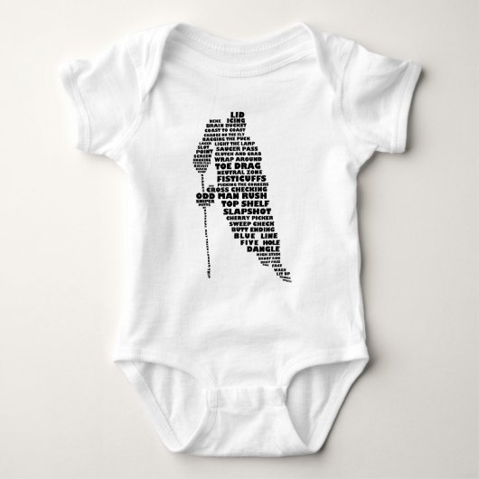 Hockey Player Word Art Romper (Voorkant)