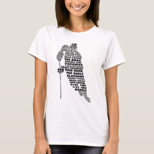 Hockey Player Word Art Shirsey T-shirt