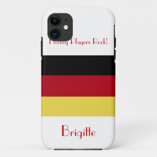 Hockey Players Rock! - Duitse flag+Name Case-Mate iPhone Case
