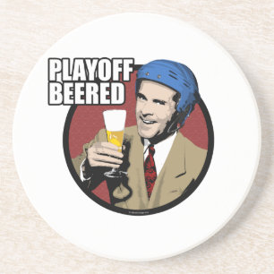 Hockey Playoff Beered Zandsteen Onderzetter