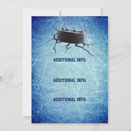 Hockey Playoffs Watch Party Kaart (Achterkant)