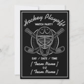 Hockey Playoffs zwart-wit Kaart (Voorkant)