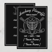 Hockey Playoffs zwart-wit Kaart (Voorkant / Achterkant)