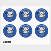 Hockey Polar Beer Baby shower Favor Stickers (Vel)