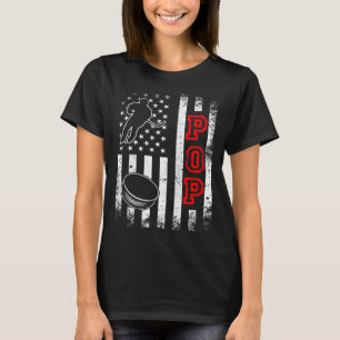 Hockey Pop Amerikaanse Vlag  Hockey T-shirt