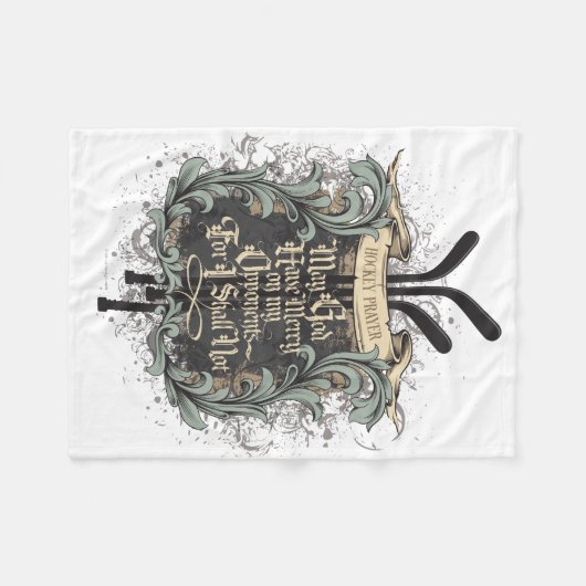 Hockey Prayer Fleece Deken (Voorkant (Horizontaal))