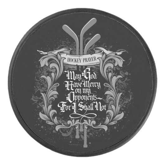 Hockey Prayer Hockey Puck (Voorkant)