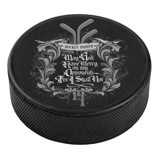 Hockey Prayer Hockey Puck (3/4)