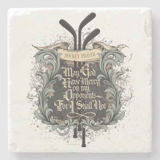 Hockey Prayer Stenen Onderzetter (Voorkant)