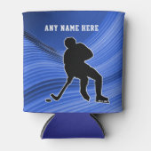 Hockey Pride speler op blauwe achtergrond Personal Blikjeskoeler (Voorkant)