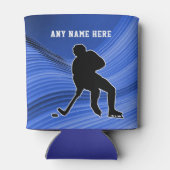 Hockey Pride speler op blauwe achtergrond Personal Blikjeskoeler (Achterkant)