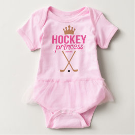 Hockey Princess Baby Girl Pink Baby Bodysuit