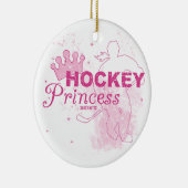 Hockey Princess Keramisch Ornament (Rechts)