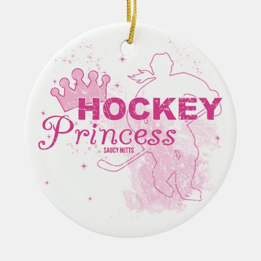 Hockey Princess Keramisch Ornament (Voorkant)