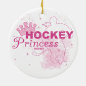 Hockey Princess Keramisch Ornament (Achterkant)