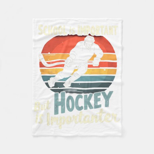 Hockey Priority Over School Funny  Fleece Deken (Voorkant)