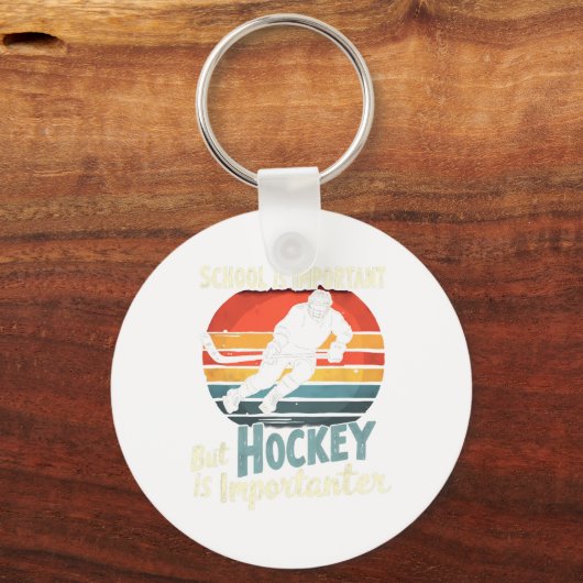 Hockey Priority Over School Funny  Sleutelhanger (Voorkant)
