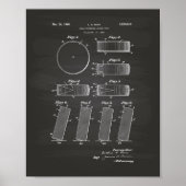 Hockey Puck 1940 Patent Art - Chalkboard Poster (Voorkant)