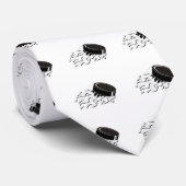 hockey puck 2 nectie stropdas (Opgerold)