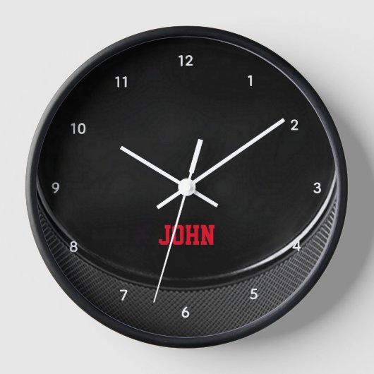 Hockey Puck - Aangepaste wandklok (Voorkant)