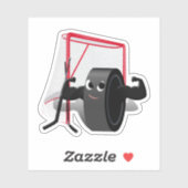 Hockey Puck and Goal Net Sports Sticker (Vel)