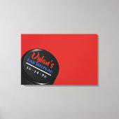 HOCKEY PUCK Bar Bat Mitzvah Inloggen Memory Board Canvas Afdruk (Voorkant)