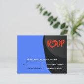 HOCKEY PUCK Bar Mitzvah Reply Card RSVP Kaartje (Staand voorkant)