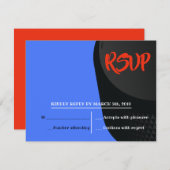 HOCKEY PUCK Bar Mitzvah Reply Card RSVP Kaartje (Voorkant / Achterkant)