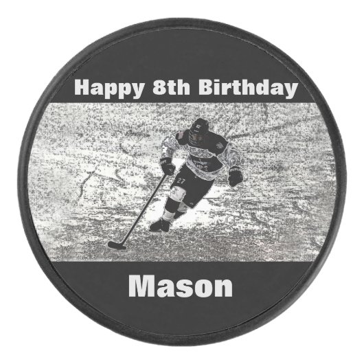 Hockey Puck Birthday Personated (Voorkant)