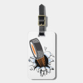 Hockey Puck Breakout Bagagelabel (Voorkant verticaal)