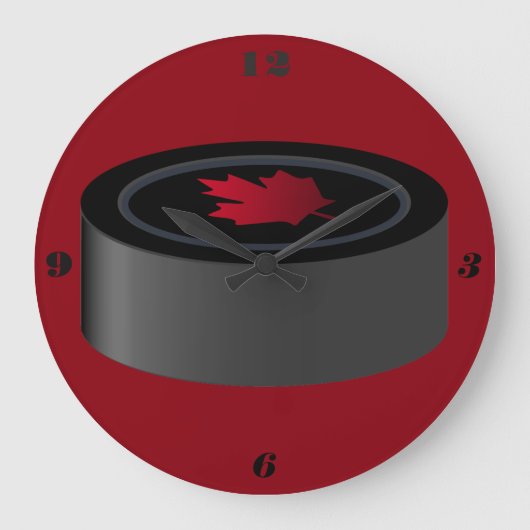 Hockey puck Clock Grote Klok (Voorkant)