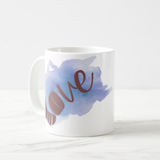 Hockey Puck Coffee Mok - cadeau voor hockeyliefheb (Voorkant links)