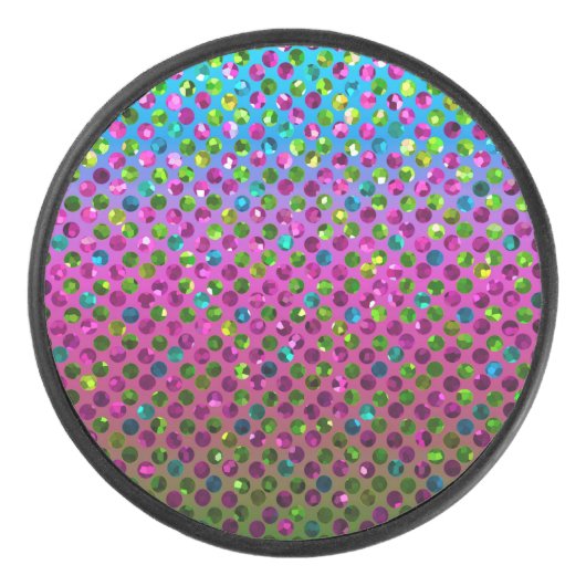 Hockey Puck Crystal Bling Strass (Voorkant)