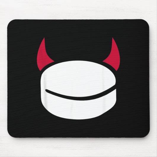 Hockey Puck Duivel Muismat (Voorkant)