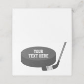 Hockey Puck en Stick Place Tent Kaarten Plaatskaartje (Buitenkant ongevouwen)