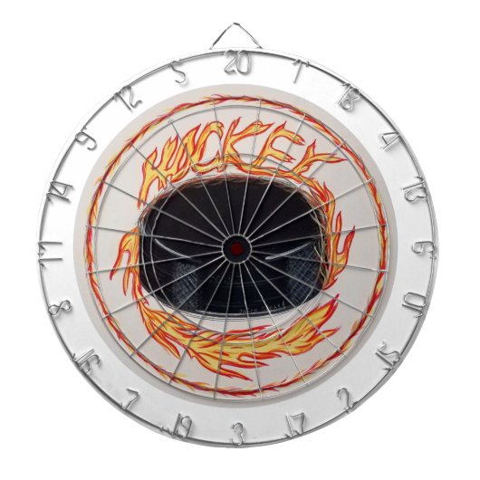 Hockey Puck Fiery Slap Shot Dartbord (Voorkant)