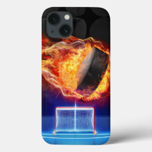 Hockey Puck in Flames Case-Mate iPhone Case