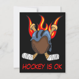 Hockey Puck In Flames Met Een Citaat, Grappige Spo Briefkaart