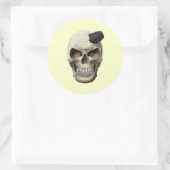 Hockey Puck in Skull Ronde Sticker (Tas)