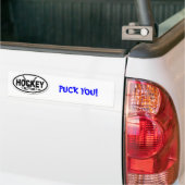 Hockey, PUCK JE! - Gepersonaliseerd Bumpersticker (Op Truck)