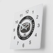 Hockey Puck Monogram Wall klok (Hoek)