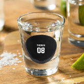 Hockey Puck Name and Number Personated Shot Glas