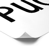 Hockey Puck omhoog halen Poster (Hoek)