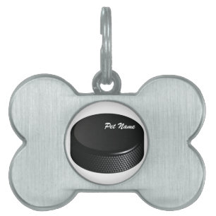 Hockey Puck Pet Name Sjabloon Pet Tag Huisdieren Naamplaatje
