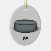 Hockey Puck Photo Ornament (Rechts)