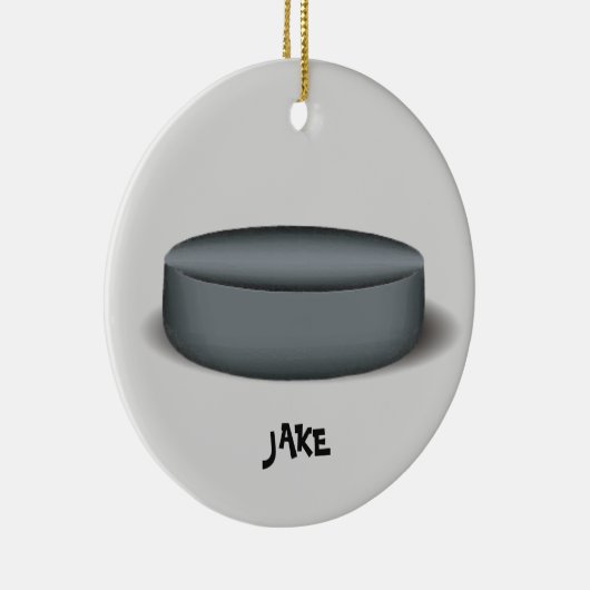Hockey Puck Photo Ornament (Rechts)