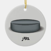 Hockey Puck Photo Ornament (Voorkant)