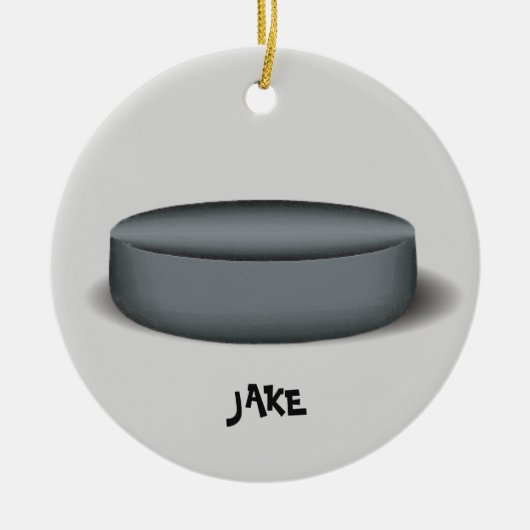 Hockey Puck Photo Ornament (Voorkant)