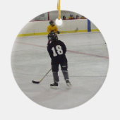 Hockey Puck Photo Ornament (Achterkant)